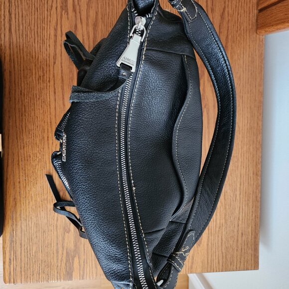 AIMEE KESTENBERG BLACK GENUE PEBBLED LEATHER  HANDBAG - Picture 14 of 14